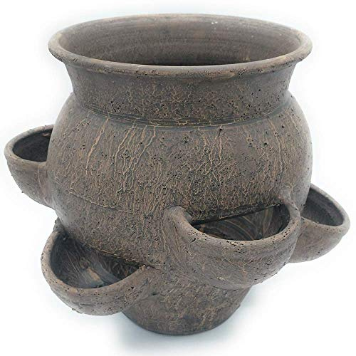 Maceta fresera de barro rustica exterior e interior 30 cm x 30 cm