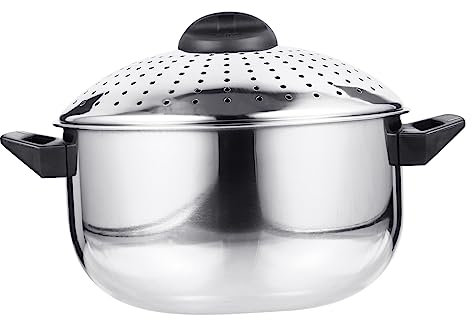 Cabilock Pot à pâtes sans broderie - Spaghetti - Avec panier à passoire - 16 cm - Pour la cuisson des nouilles en acier inoxydable