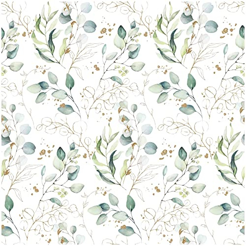 VmG-Store Baumwollstoff Stoffe Meterware Nähen I Nähstoff Kinder Kinderstoff 140cm breit (Blumen Mint BC036, 100 x 140cm)