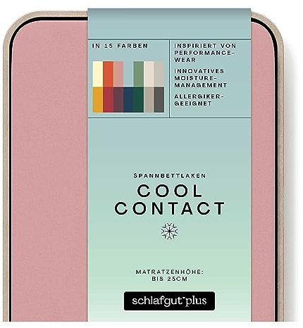 schlafgut Cool Contact Microfaser Spannbettlaken bis 160x200cm, Purple Mid kühlend kalt