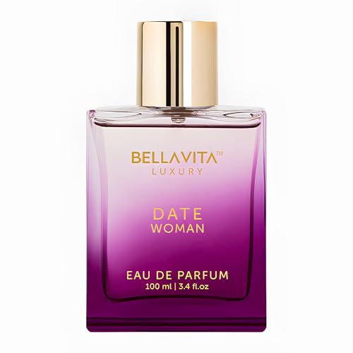 BellaVita Luxury DATE Perfume for Women | Long-Lasting Fruity & Spicy Fragrance | Notes of Pink Pepper, Red Fruit & Jasmine | Premium French Perfume for Women | Womens Vanilla Perfume, 100ml