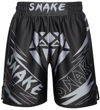 TSSOE Muay Thai shorts, thailändsk boxning shorts MMA kickboxning för barn, pojke, flicka, kampträning, tävling 5–14 år, Typ N, 5-6 �r