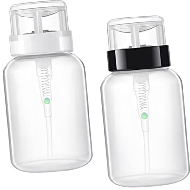 FRCOLOR Lot de 2 flacons pulvérisateurs de dissolvant de vernis à ongles en plastique pour le stockage des liquides, bouteille de dissolvant de vernis à ongles