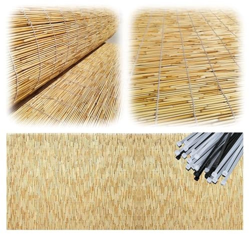 ILiemao Canisse en Roseau Brise Vue Canisse Canisse 2m x 5m 1m50 x 5m 1m 1m80 2m x 3 M 1m x 5m Hauteur Cloison de Bordure de Séparation de Jardin Extérieur en Roseau(B1,0.6x1 m 2x3.3 ft)