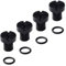 1 Set 4 Pcs Vent Screw Plug Coolant Expansion Tank Bleeder Screw Radiator Drain Screw with O-ring Washer for Radiator Air Overflow System