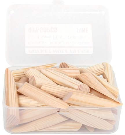 TICFOX 50 Paquets de Bouchons Trou de Poche Chevilles en Bois, Chevilles en Bois, Vis de Travail du Bois Outils de Forage Inclinés Pour Divers Trous Obliques Charpentiers Artisanat