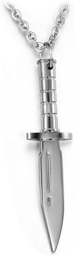 Neklace for Men, Father'Day Dad Dainty Dagger Steel Knife Necklace For