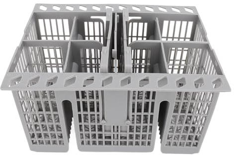 Diskmaskin Silver Ersättningskorg, ABS 8 Fack 2 Lock Universal Diskmaskin Bestick Ersättning för ItaIdos, 99673 8729, C00257140, C00386607