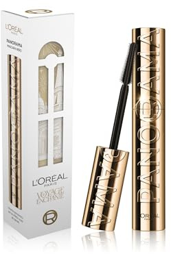 L'Oréal Paris Natale Set Regalo Make Up con Mascara Nero Panorama, Ciglia Volumizzate con Stile, Per i Tuoi Look Festivi, L'Oréal Paris Voyage Enchanté, Black, 9,9 ml