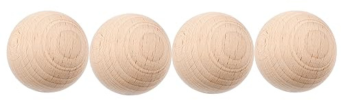 SOIMISS 4Pcs Wooden Bocce Balls for Compact Beech Wood Outdoor Sports Balls for Backyard Play Lightweight Recreational Bocce Rolling Game for Family Fun