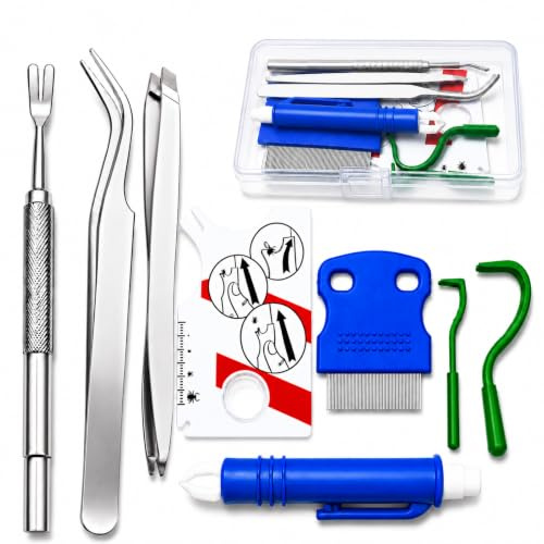 XFYKSTT Kit Quita Garrapatas de 8 Piezas para Personas, Perros y Gatos