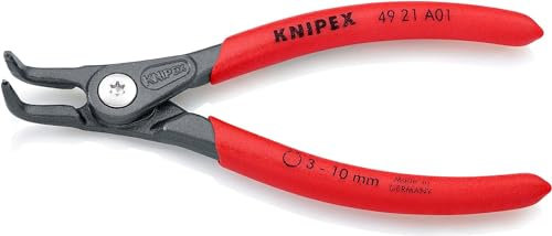 KNIPEX Präzisions-Sicherungsringzange für Außenringe auf Wellen auf SB-Karte mit rutschhemmendem Kunststoff überzogen, 49 21 A01 SB