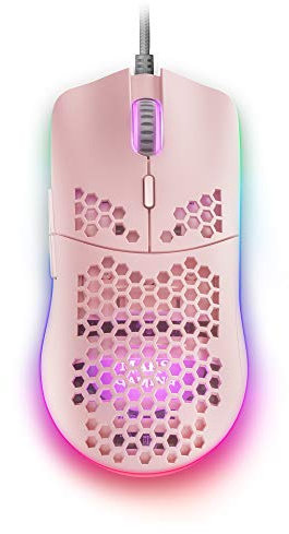 Mars Gaming MMAX Pink, RGB 12400 DPI Maus, Ultraleicht 69g, Flexkabel, Software