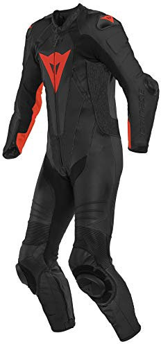 DAINESE Laguna Seca 5 Abito in pelle per moto perforato a un pezzo (Black/Red,48)
