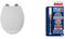 Croydex Flexi-Fix Constance Always FITS Never Slips Slow Close Anti Bacterial Toilet Seat & Unibond Grout Reviver Pen, White Grout Pen for Restoring Bathroom Grout Joints, 1x7ml