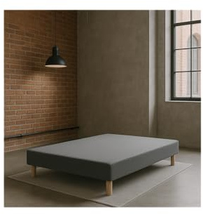 by sommiflex SOMMIER TAPISSIER Gris 130x200 cm | Fabrication FRANÇAISE ARTISA