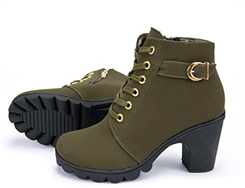 YHCS Nouveau Printemps Hiver Femmes Pompes Bottes de Haute qualité Lace-up Chaussures de Dames européennes de Haute qualité PU Talons Hauts Bottes Rapides Livraison Rapide
