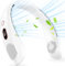 YAZEKY Ventilatore da Collo,Ventilatore Portatile,Mini Ventilatore USB Ricaricabile Silenzioso Senza Lama con LCD Display,Flusso d'Aria a 360°,3 Velocità per Ufficio,Casa,Aria Aperta (Bianco)