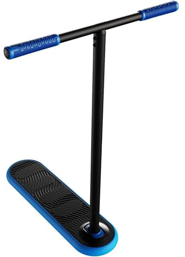 In Do The Trick Scooter Trickscooter Indo Pro V2 - Schwarz/Blau, ab 12 Jahren - Leichtes Stunt-Design Scooter - Indoor & Outdoor & Trampolin Outdoor - Verstellbare Lenkerhöhe & Profi-Stuntroller