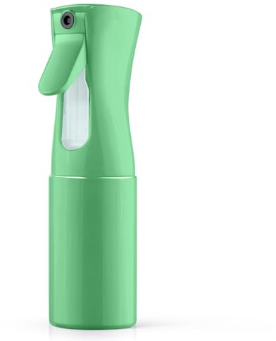 URAQT Bottiglia Spray Capelli, 200ML Bottigliette Spray Flacone Spray Continuo Fine, Spray Bottle Spruzzino Capelli Riutilizzabile Strumento Capelli, per Barbiere, Piante, Fiori(Verde)