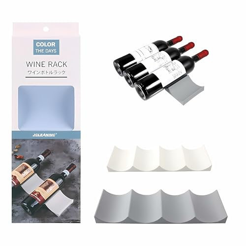 FHBHJNATC 2 Pezzi Portabottiglie Frigo, Porta Bottiglie Frigorifero, Ferma Bottiglie per Frigorifero, Ideale per Conservare Vino, Birra, Bevande, Ecc. su Tavoli, Frigoriferi e Armadi