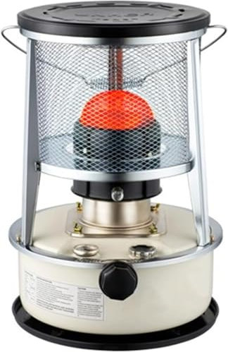 BomDog Estufa de Queroseno 6L, Estufa de Petróleo Portátil, Calentador de Queroseno para Tienda de Camping, Estufa de Queroseno para Calefacción Móvil de Interior Y Exterior/White/32.5X32.5X47Cm