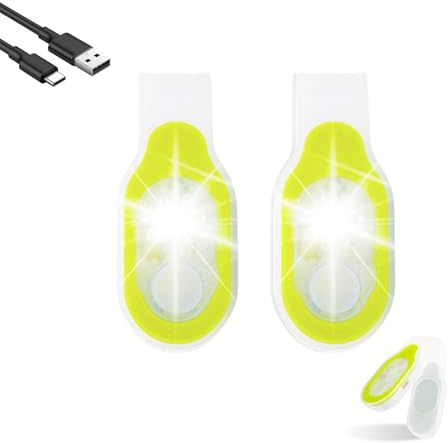Yuragim LED clip luce USB ricaricabile, 2 pezzi infermieristica luce notturna clip su torcia magnetica piccola lampada frontale 3 modalità accessori per la cura di notte per infermiere a turni, corsa