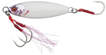 Savage Gear Slow Seeker jig, fiskedrag med fallblad-åtgärd, ultra-vassa saltvattenkrokar, 10–60 g, flerfärgad, jiggdrag, långsam jiggning (vit blixt, 40 g)
