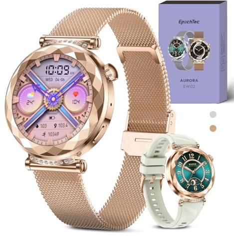 EpochTec AURORA Smartwatch för kvinnor med telefonfunktion (roséguld)