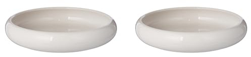 BUTLERS 2er-Set Pastateller Ø 23cm Creme Steinzeug -BOOGY- Geschirr für Pasta & Nudeln | moderne tiefe Teller minimalistisches Design | Mikrowellen- und spülmaschinenfest
