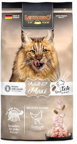 Leonardo Adult GF Maxi [1,8kg] Katzenfutter | Getreidefreies Trockenfutter für Katzen | Alleinfuttermittel für große Katzenrassen ab 1 Jahr