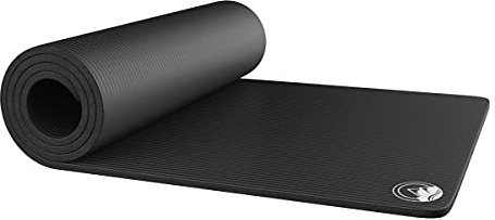 Foam Sleeping Pad - Lightweight 0.5-Inch Mat for Camping, Cots, Tents, Backpacking, and Yoga - Non-Slip and Waterproof with Handle by Wakeman (Black)