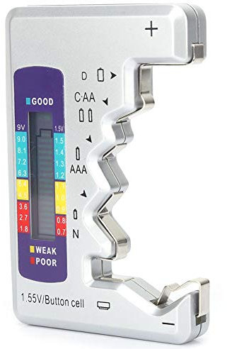 Digital Battery Tester, Battery Capacity Detector Controller Button Batteries Battery Measurer Button Batteries 90 x 60mm