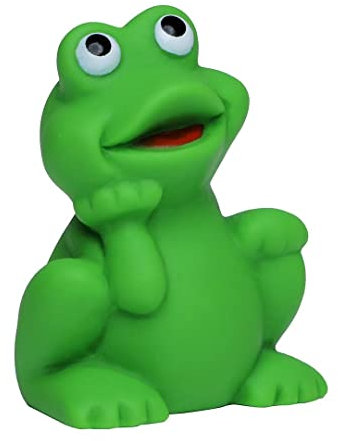 Schnabels Quietsche-Frosch (4,50 cm) - Geschenk für Geburt Geburtstag Namenstag Kinder Baby Freund-in Mädchen Junge - Spielzeug Bade-Ente Badewanne Deko