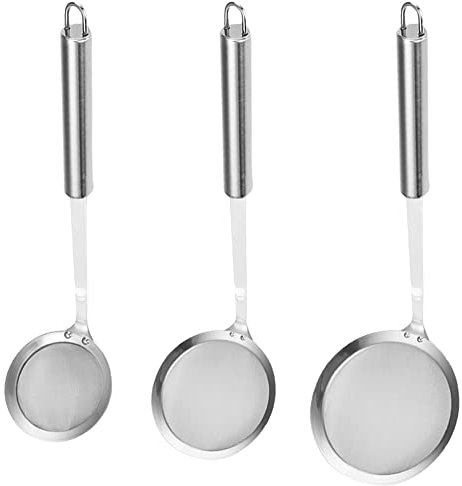 3 Piezas Malla Fina Cocina, Fina Coladores, Colador de Alimentos para Cocina, Colador de Malla Fina, Para Filtrado de Pasta, Harina, Té, Café, Salteados, Ollas Calientes y Verduras, 3 Talla