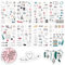 Sticker de Mariage, 230 motifs Autocollant Mariage, Autocollant pour Livre d'or ou Album Photo avec Beaucoup d'amour, Stickers Scrapbooking Mariage pour Décoration, Album Photo,Autocollants Faire Part