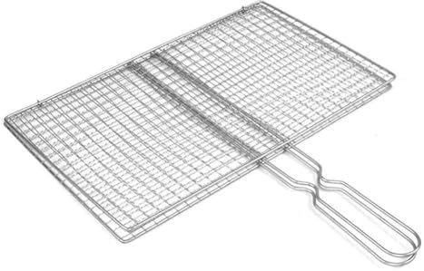 OCKULT Grille de barbecue en acier inoxydable pour grille de grill, grille de barbecue, panier de gril pour grille de poisson, portable, poisson