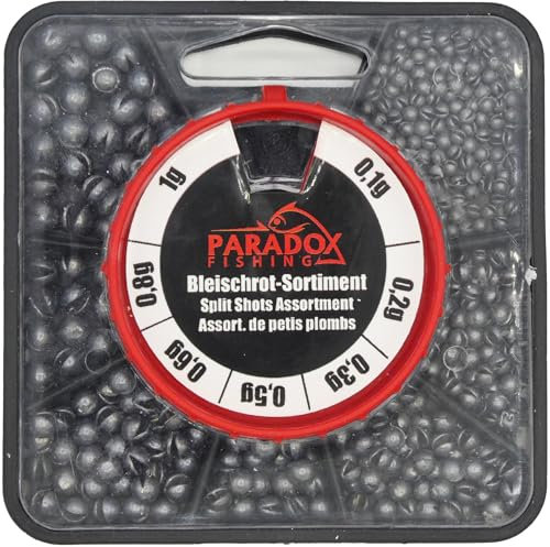 Paradox Fishing Plomb Peche 0,1g-1,0g I Truite Plomb Bouche I Accessoires de Pêche avec Boîte - pour la pêche au posé