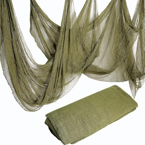5x1.8M Halloween Gruseliges Tuch Dekorationen - Halloween Gruseliger Stoff,Gruseliges Tücher für Halloween Party Innen Außen Gruselhäuser Türen(Grün