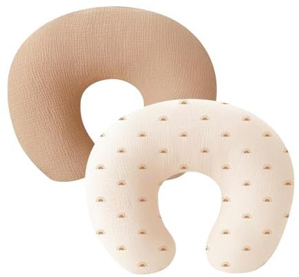 bnsggl 2Pz Federa per Cuscino da Allattamento per Neonati Morbida e Elasticizzata Slipcover Traspirante per Supporto Infantile