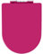 WC-Sitz in D-Form mit Absenkautomatik, verstellbare Scharniere, Schnellverschluss, einfache Montage und Reinigung, PP-Material, Toilettendeckel (Rose)