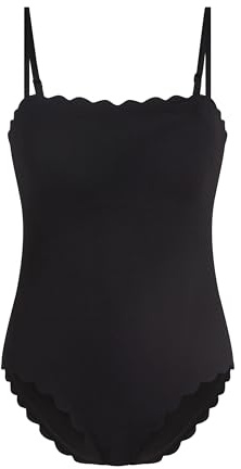 Hunkemöller Schwimmanzug Badeanzug Bandeau Scallop Frauen - Caviar - M