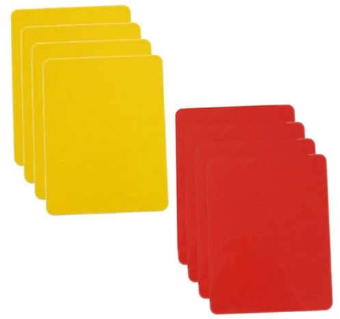 JOINPAYA 8 pièces Set de Cartons Arbitre Football PVC Cartons Jaunes et Professionnels pour Matchs et Entraînements