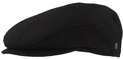 Bugatti - Winter Schiebermütze | Flatcap | Schirmmütze mit Windstopper® Membran & ausklappbarem Ohrenschutz – aus 100% Wolle