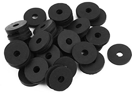 sourcing map 50 Stück Gummi Unterlegscheiben 18mm Außendurchm. 5mm Innendurchm. 2mm Dicke für Wasserschlauch Wasserhahn