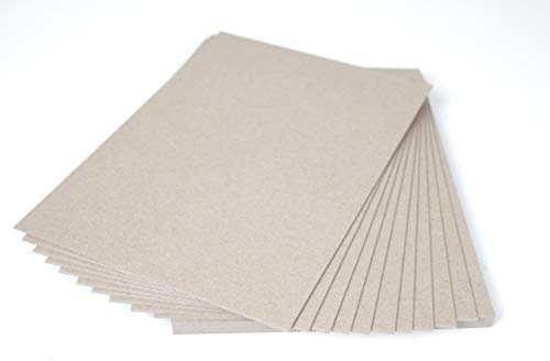 House of Card & Paper Grey Kraft Board 1500micron 945gsm A5 Size 20 Sheets per Pack, HCP471