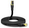 KASIMO Lan Kabel Cat 8 Flach 0,5m 1m 2m 3m 5meter 10meter 15m 20meter 30m - 40 Gbits / 2000MHz Netzwerkkabel Cat 8 Gigabit - Ethernet Kabel mit vergoldetem RJ45 Patchkabel Schwarz, 0,5m …