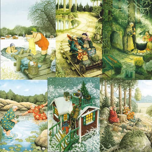 Inge Look Set de cartes postales 10 (maintenant 55-60) taille : 10,5x15 cm, lot de 6 cartes