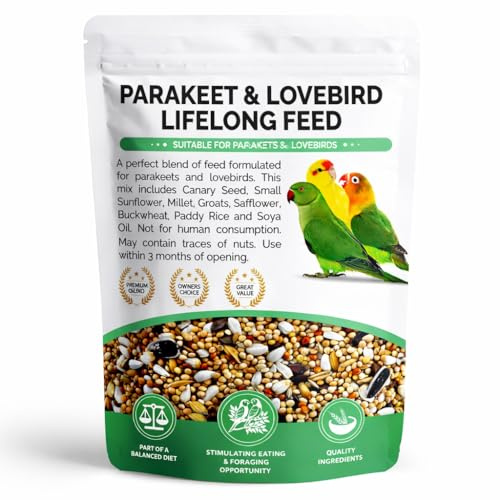 Premium Parakeet Food Lovebird Food Lifelong Formula Bird Parrot Feed Seed Mix Natural & Healthy Gourmet Choice 1.6kg In Resealable Pouch Conure Parrotlet Feed