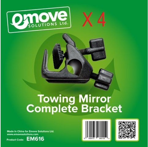 4 x Spare Bracket Clamp for Caravan Towing Mirror EM616 15mm Hole